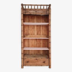 Bonnetiere - Old Wooden Bookcase With Pink Shelf -Bookcases Sales 444bb1a5 46c9 4c28 ba2d c2978ce9213b