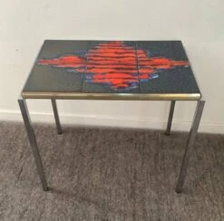 Side Table In Ceramic And Chrome Metal -Bookcases Sales 45ab4386 9469 43df bade 777429c5053d