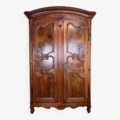 Charolaise Cabinet Louis XV Period Called "napkin Folds" Solid Walnut -Bookcases Sales 45e90152 0193 4272 a5bc 8d2de31b1944