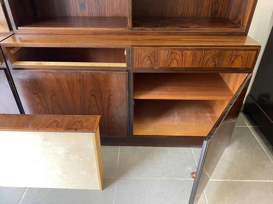 4-module Rosewood Bookcase Model No 4 By Danish Designer Omann Jun 1960 4 4-module Rosewood Bookcase Model No 4 By Danish Designer Omann Jun 1960 - Image 4