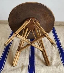 Vintage Rattan And Bamboo Coffee Table