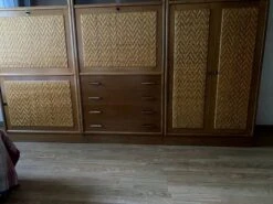 Bookcase In Oak And Rattan House Redureau 3 Modules -Bookcases Sales 4a1f00fe 0d2d 4639 96f7 a7ffe9775d1f