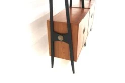 Scandinavian "double" Teak Bookcase, Sweden, 1950