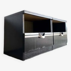 SET OF 2 VINTAGE BLACK BEDSIDE TABLES / MINI CABINETS -Bookcases Sales 4b9c06de 5cda 4222 a7c0 d08fa15aefb1