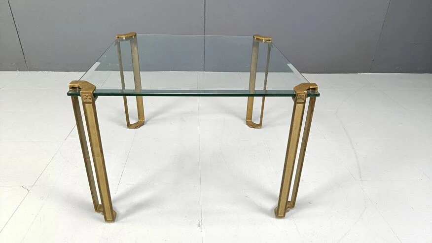 Peter Ghyczy T24 Pioneer Glass And Cast Brass Square Coffee Or Side Table 12 Peter Ghyczy T24 Pioneer Glass And Cast Brass Square Coffee Or Side Table - Image 12