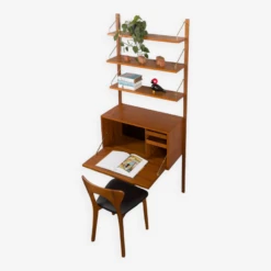 Poul Cadovius One Bay Teak Wall Unit With A Secretaire, Cado, Denmark 1960s -Bookcases Sales 4ce904be 036f 4109 a569 30bfd53a9920