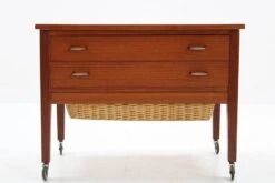 1960s Danish Teak Sewing Table With Drawers -Bookcases Sales 4df815aa 01bb 470a 9f65 9631be6a7923