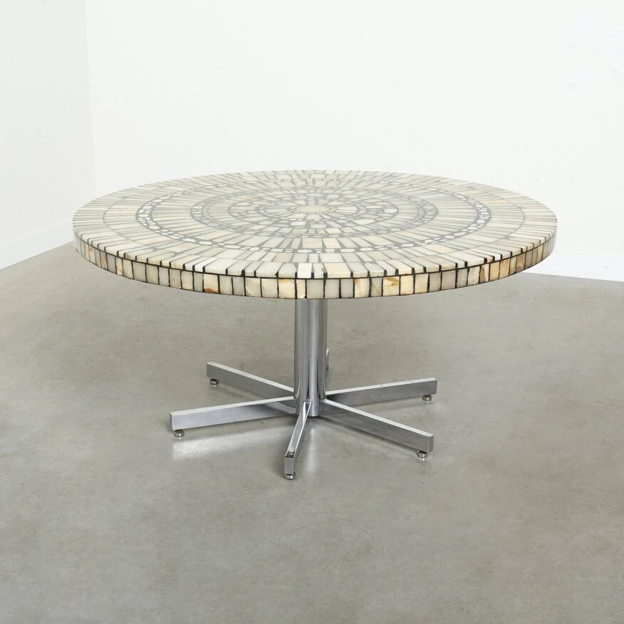 Mosiac Marble Coffee Table By Heinz Lilienthal, 1960s 10 Mosiac Marble Coffee Table By Heinz Lilienthal, 1960s - Image 10