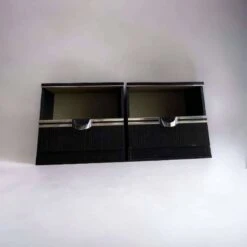 SET OF 2 VINTAGE BLACK BEDSIDE TABLES / MINI CABINETS -Bookcases Sales 51122949 df8f 43c8 875c 25e500100e4e