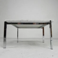 Coffee Table With Carrara Marble Top 60 X 60 Cm, 1970s