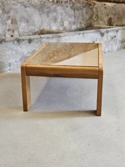 Designer Coffee Table 1970-1980 In Kois Elm And Glass -Bookcases Sales 548c2a84 1e87 4a5f 9afc 66bb101dda5b