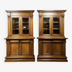 Pair Of Renaissance Style Woodwork Bookcases In Solid Walnut Circa 1850 -Bookcases Sales 553b1663 83cd 4a09 bccd efa27a9eab1f
