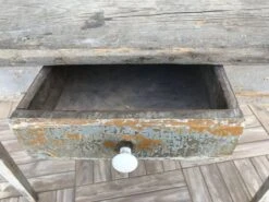 Side Table In Painted Wood Aged And Patinated By Time -Bookcases Sales 57ee1352 b6e2 475d 991f 1adaad9bc133