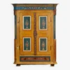 Antique German Hand Painted Cabinet, Circa 1850