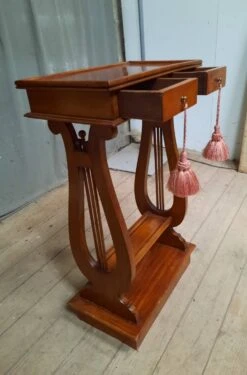 Side Table With Lyre Base -Bookcases Sales 5a20099c 022a 4dd4 a067 96a74025756d