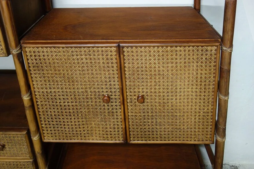 Bamboo And Rattan Bookcase From The 70s 10 Bamboo And Rattan Bookcase From The 70s - Image 10