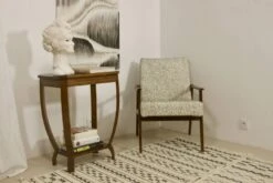 Art Deco Curved Wood Pedestal Table Ref Bagatelle.