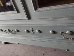 Old Bookcase 2 Doors Patinated Chalk Paint Blue -Bookcases Sales 5d1d2c70 80ad 46e8 8ea1 8dd35baa4ce1