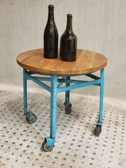 Industrial Side Table Trolley Coffee Table Sky Blue -Bookcases Sales 609b8ca5 8285 4b53 8cdb 3386baadd300
