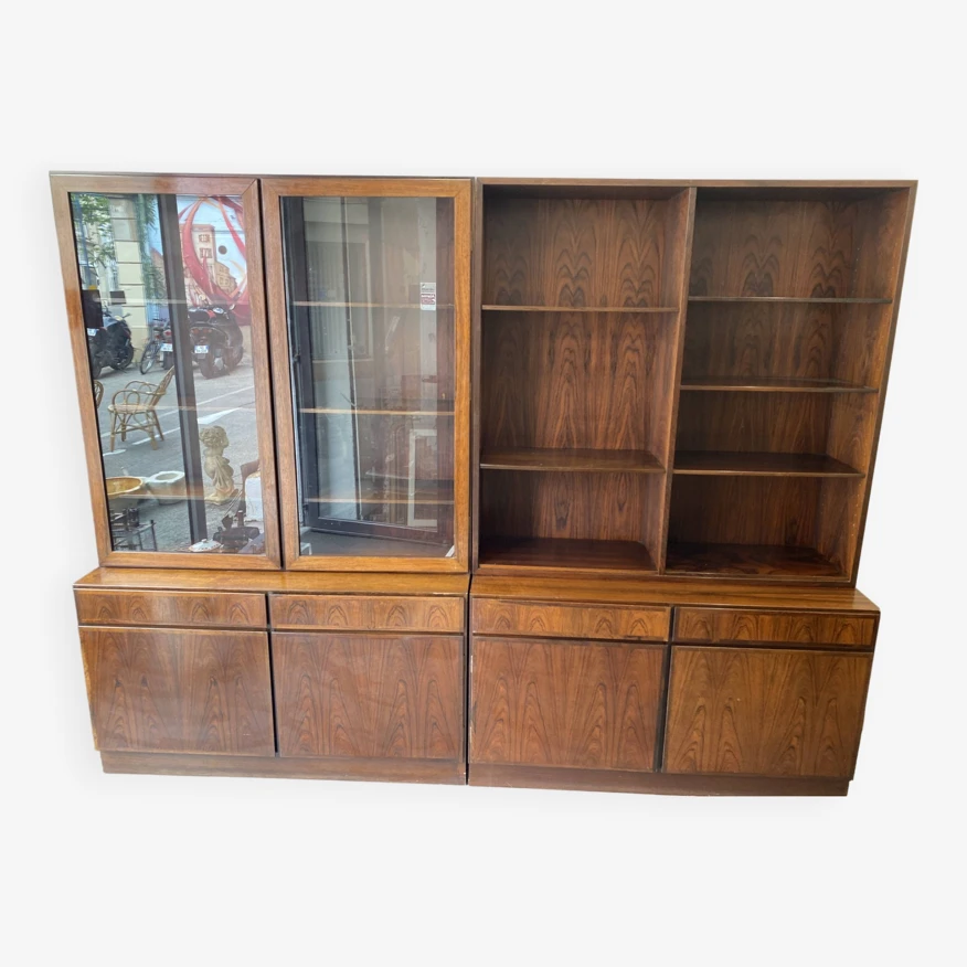 4-module Rosewood Bookcase Model No 4 By Danish Designer Omann Jun 1960 15 4-module Rosewood Bookcase Model No 4 By Danish Designer Omann Jun 1960 - Image 15