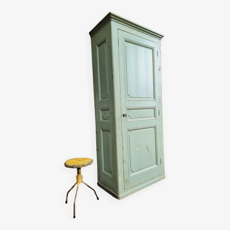 Antique Cabinet XXL Pastel Mint Green Linen Cabinet 5 Antique Cabinet XXL Pastel Mint Green Linen Cabinet - Image 5