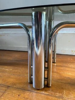 Vintage Oval Smoked Glass Tubular Coffee Table 1970 19 Vintage Oval Smoked Glass Tubular Coffee Table 1970 -Bookcases Sales 655c7047 0549 48a1 847c 7e711d2f4dda