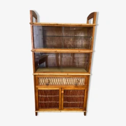 Bookcase Display Unit In Wood And Rattan 21 Bookcase Display Unit In Wood And Rattan -Bookcases Sales 6672b33b 4a3f 36bc b9e4 d1f951a8015f