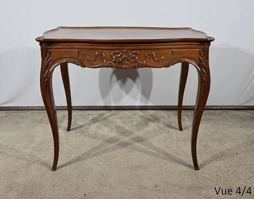 Small Cabaret Table In Mahogany, Louis XV Style, Napoleon III Period – Mid-19th Century 9 Small Cabaret Table In Mahogany, Louis XV Style, Napoleon III Period – Mid-19th Century - Image 9