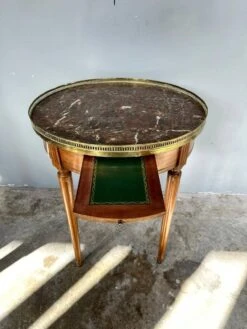 Hot Water Bottle Table With A Marble Top And A Brass Gallery. -Bookcases Sales 6785553d 9477 43a3 9a3e e63584d3a107