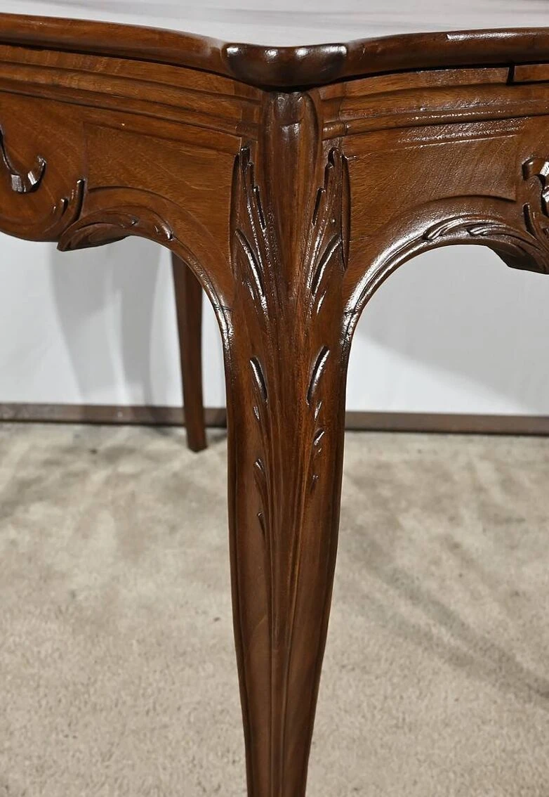 Small Cabaret Table In Mahogany, Louis XV Style, Napoleon III Period – Mid-19th Century 4 Small Cabaret Table In Mahogany, Louis XV Style, Napoleon III Period – Mid-19th Century - Image 4