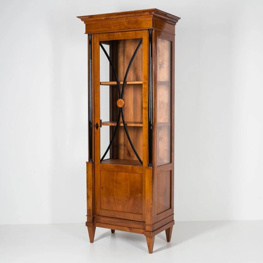 Cherrywood Display Case, Germany, 19th Century, Biedermeier Era 2 Cherrywood Display Case, Germany, 19th Century, Biedermeier Era - Image 2