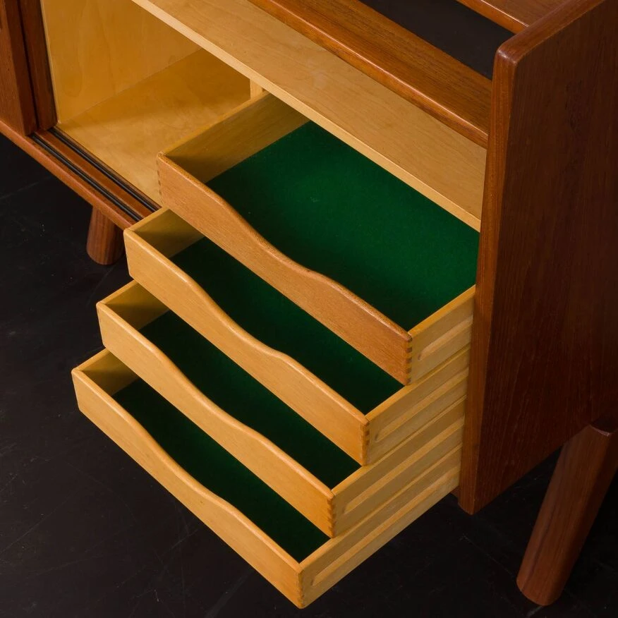 Scandinavian Free Standing Teak Wall Unit With A Sideboard,Norway 1960s 20 Scandinavian Free Standing Teak Wall Unit With A Sideboard,Norway 1960s - Image 20