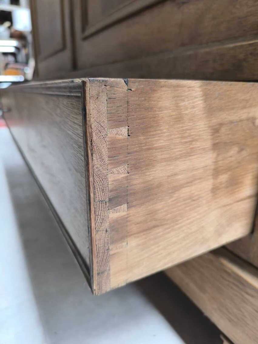 Louis Philippe Linen Cupboard In Blond Oak 2 Louis Philippe Linen Cupboard In Blond Oak - Image 2