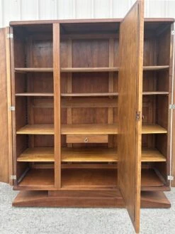 Art Deco Linen Cabinet Walnut Mustache Foot Vintage 1930s -Bookcases Sales 6d68f331 4392 4051 9313 d4776e371ddd