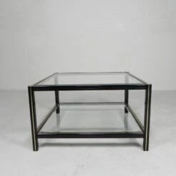 Hollywood Regency Coffee Table With 2 Faceted Glass Plates, 1970s -Bookcases Sales 6db3066b f9dd 4038 afe5 0b986349241c