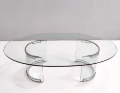 Oval Glass Coffee Table Mod. Adam By Luigi Massoni For Gallotti & Radice, Italy -Bookcases Sales 6f4e79fb 1ae6 41f3 b855 a44d300fc9ff