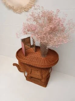 Vintage Wicker And Rattan Elephant Table 1970 -Bookcases Sales 6faf1bee 967d 4152 a328 ad3cd5efc14b