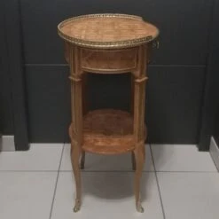 Pedestal Table Or Living Room Table In Louis XV Style Marquetry