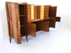 Monumental Wooden Cabinet With Parchment Panels By Gio Ponti, Italy -Bookcases Sales 70dc97ec aa44 4b80 85fc e31b3025f2f7