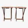 Set Of 2 Teak Folding Tables