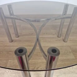 Italian Smoked Glass & Chrome Round Coffee Table, 1970s 18 Italian Smoked Glass & Chrome Round Coffee Table, 1970s -Bookcases Sales 71df853b 51c6 4fd6 9ac4 cac9734b3004
