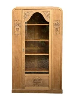 Parisian Art Deco Glass Cabinet In Raw Wood 1930 -Bookcases Sales 72057265 568b 427e bedc 9c471dca9ea3