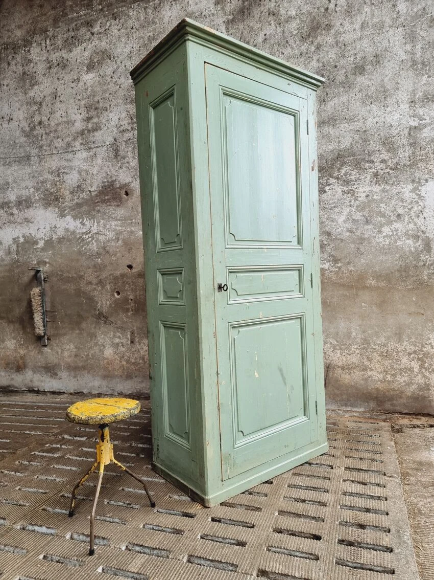 Antique Cabinet XXL Pastel Mint Green Linen Cabinet 3 Antique Cabinet XXL Pastel Mint Green Linen Cabinet - Image 3