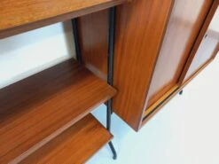 Vintage Modular Italian Double Shelf Bookcase In Teak And Metal From The 60s -Bookcases Sales 79ff6169 85b6 45d5 8a3d 00cc632a8e76