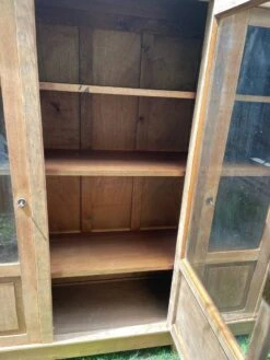 Raw Wood Display Case With 3 Doors, Oak -Bookcases Sales 7ae50fd0 fa8d 4300 ad59 69e2ad9e292f