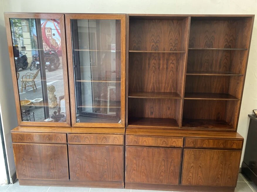 4-module Rosewood Bookcase Model No 4 By Danish Designer Omann Jun 1960 8 4-module Rosewood Bookcase Model No 4 By Danish Designer Omann Jun 1960 - Image 8