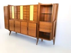Monumental Wooden Cabinet With Parchment Panels By Gio Ponti, Italy -Bookcases Sales 7cf092ba db9f 47a4 920c bb5e0ec7f546