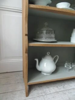 Small Vintage Bookcase, 5 Fixed Shelves, Interior Sublimated In Verdigris. -Bookcases Sales 7da8b939 b00b 4da2 9056 c196d2b8e400