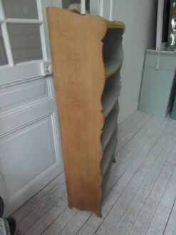 Small Vintage Bookcase, 5 Fixed Shelves, Interior Sublimated In Verdigris. -Bookcases Sales 7e028057 a532 47dc bf18 2e90fcbfc0fc