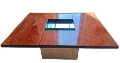 Lacquered Burl Wood Coffee Table With Sliding Top, Paul Michel France, Circa 1970 15 Lacquered Burl Wood Coffee Table With Sliding Top, Paul Michel France, Circa 1970 -Bookcases Sales 7e216de2 f201 4745 a7e7 a801c8b5043f